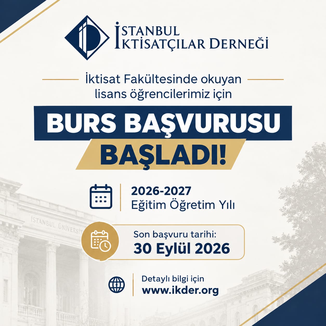 2026-2027 EĞİTİM ÖĞRETİM YILI  BURS BAŞVURULARIMIZ BAŞLAMIŞTIR.
